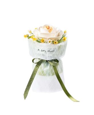 Rose DIY Bouquet Camellia 3D Puzzle Flower Model Kit Plastic Building Set Handmade Floral Decor Craft Gift