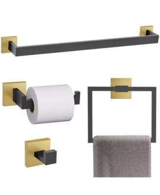 5Piece Bathroom Hardware Set Towel Bar Rack S304 Wall Mounted