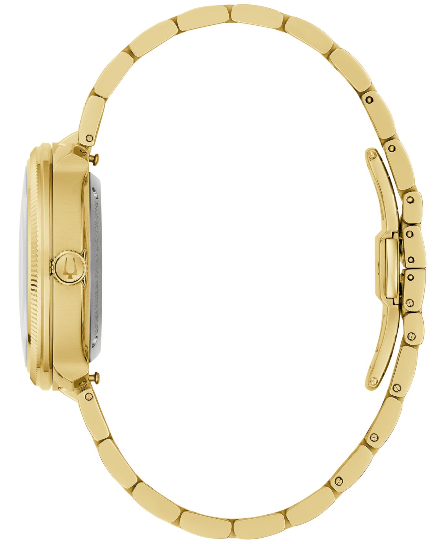 Мужские часы Bulova Automatic Disco Sapphire Crystal Gold-Tone Stainless Steel Bracelet Watch 38mm — фото 3