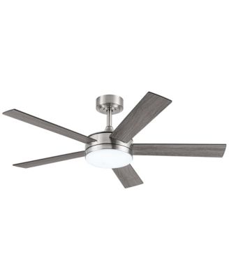 Modern Satin Nickel 5 Blades Ceiling Fan with Remote