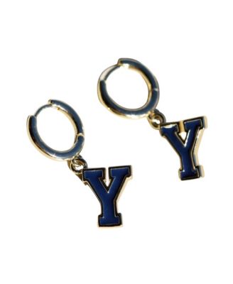 Brigham Young University Enamel Huggie Earrings