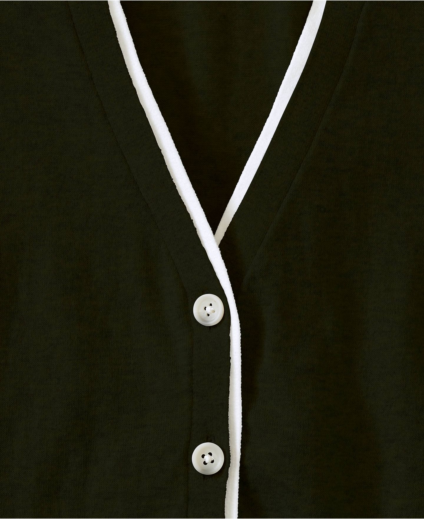 Женский кардиган Lands' End Drifter Lite Double Trim Cardigan, цвет: Чёрный / Белый — фото 6