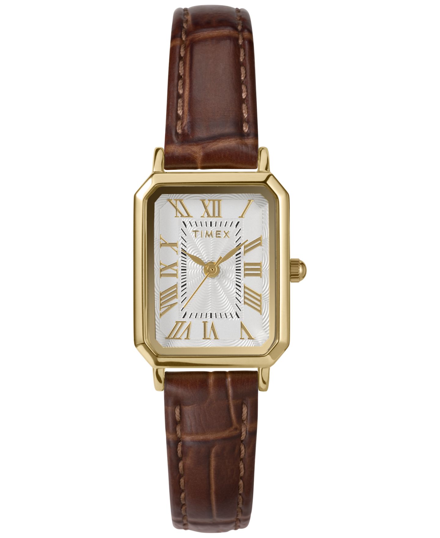 Женские часы Timex Quartz Analog Trend Brown Leather 21mm — фото 1