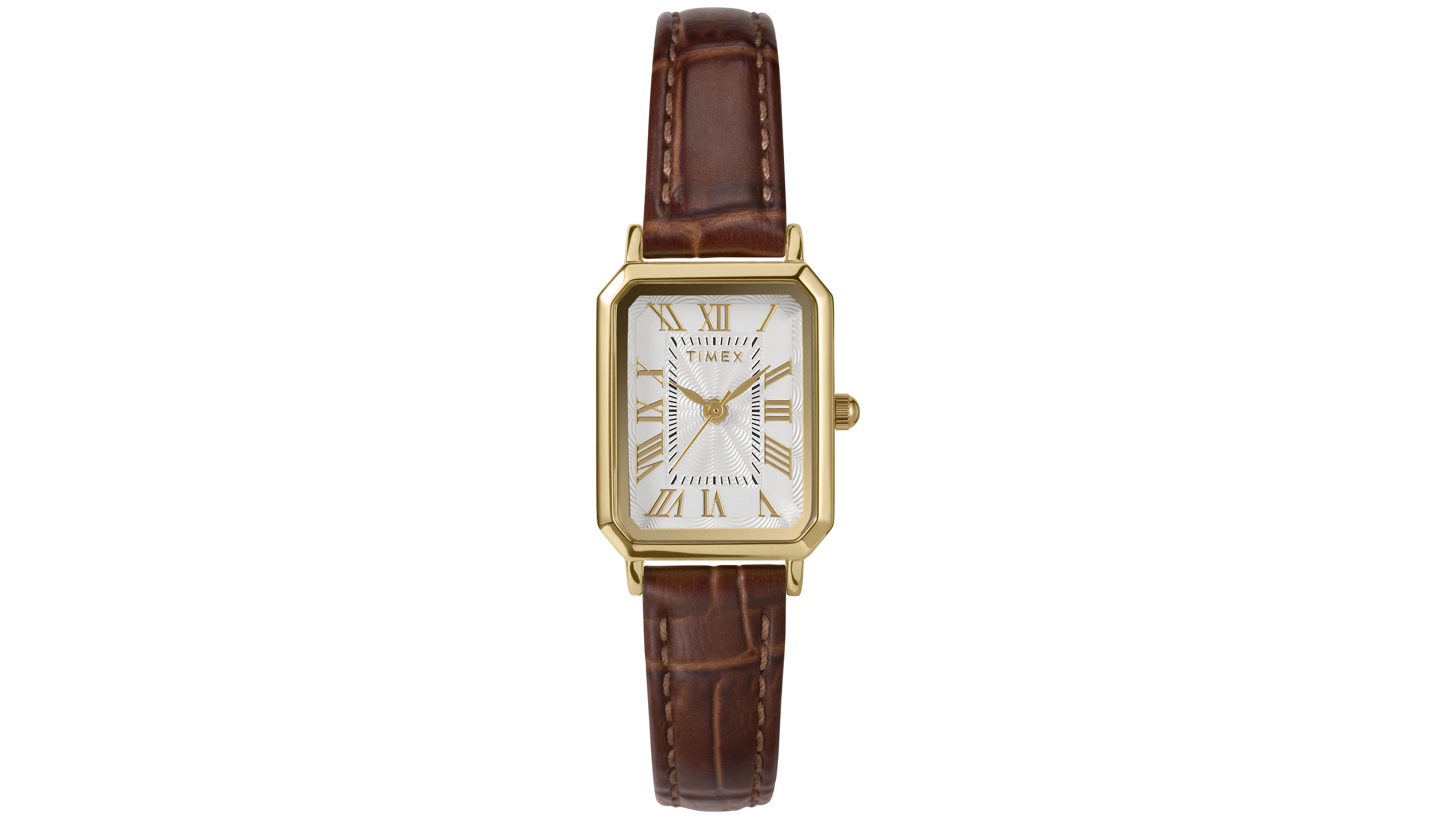 Timex Women's Quartz Analog Trend Brown Leather Watch 21mm