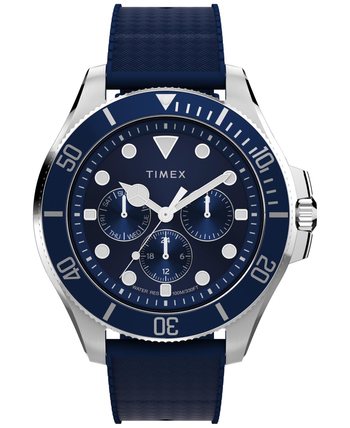 Timex Men's Quartz Sport Harborside Coast Blue Resin Watch 43 mm