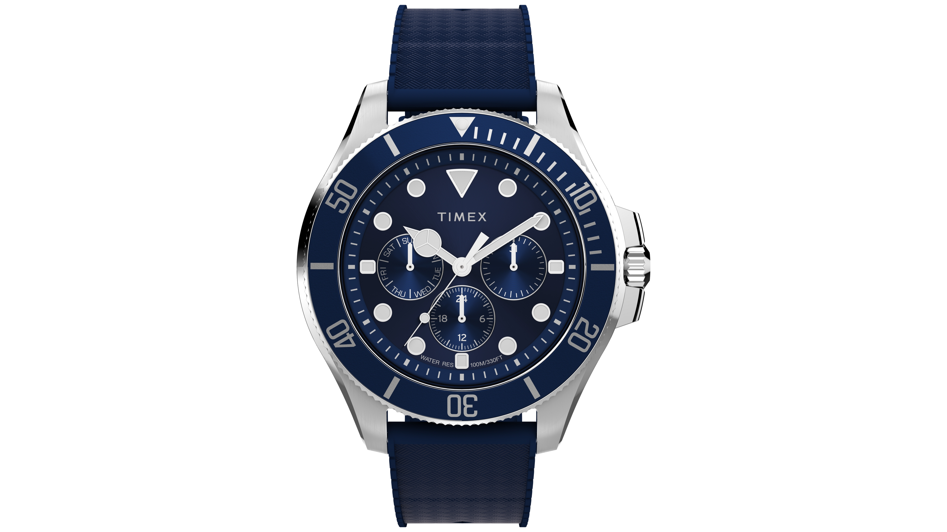 Timex Men's Quartz Sport Harborside Coast Blue Resin Watch 43 mm