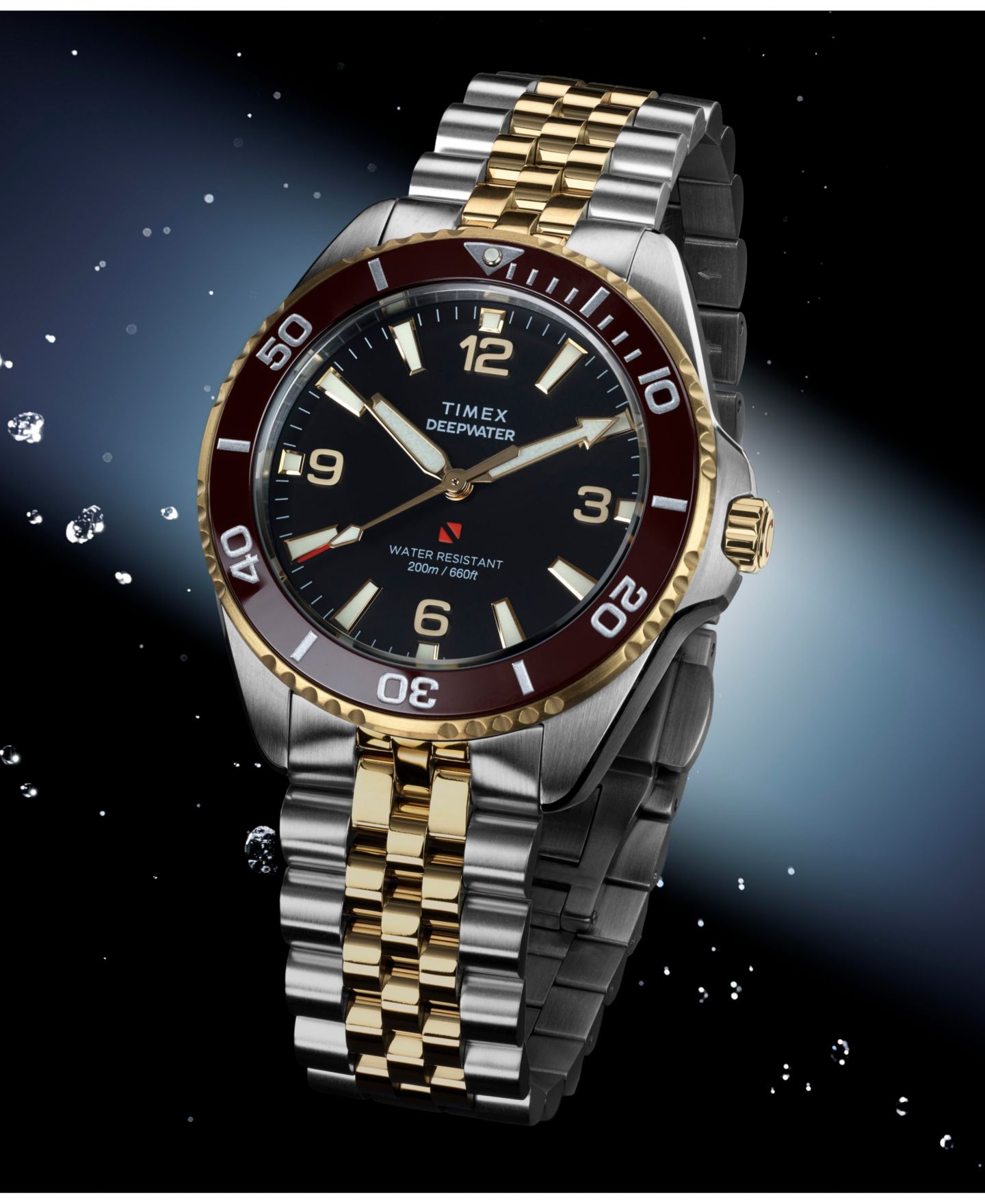 Мужские часы Timex Quartz Analog Deepwater Arctic Two-Tone Stainless Steel 40.5mm — фото 6