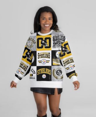 Women's White Pittsburgh Steelers Highlight Reel Repeat Premium Fleece Sweatshirt