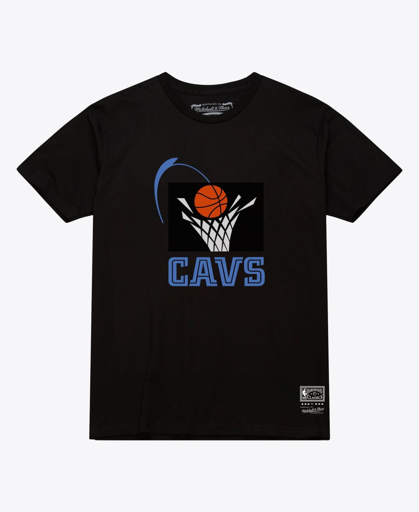 Футболка Mitchell & Ness Black Cleveland Cavaliers Hardwood Classics Arch — фото 3