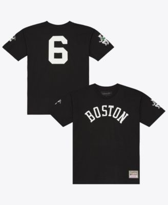 Men's Bill Russell Black Boston Celtics Hardwood Classics Name Number Classic T-Shirt