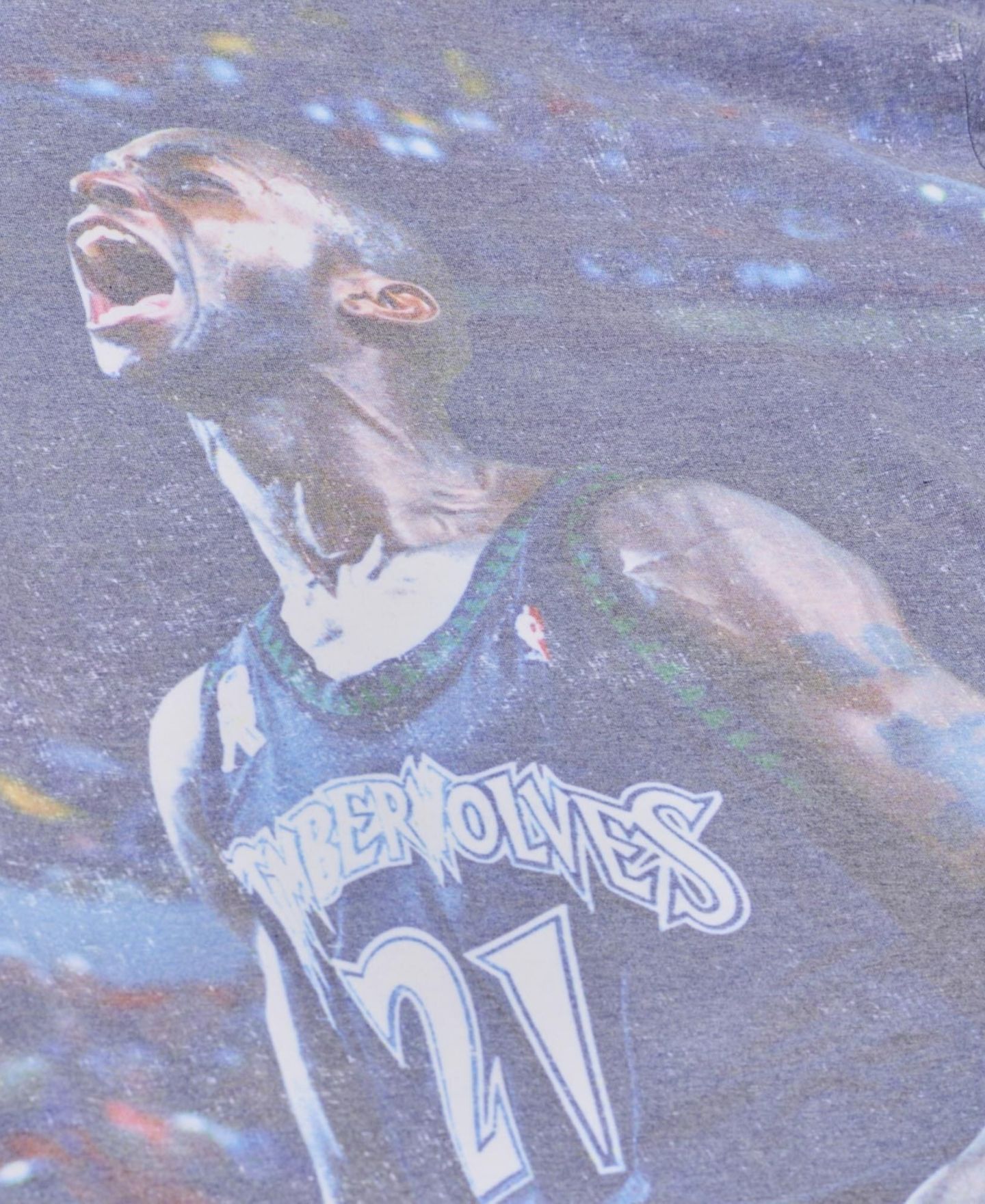 Мужская футболка Mitchell & Ness Kevin Garnett White Minnesota Timberwolves Hardwood Classics Player Sublimated — фото 5