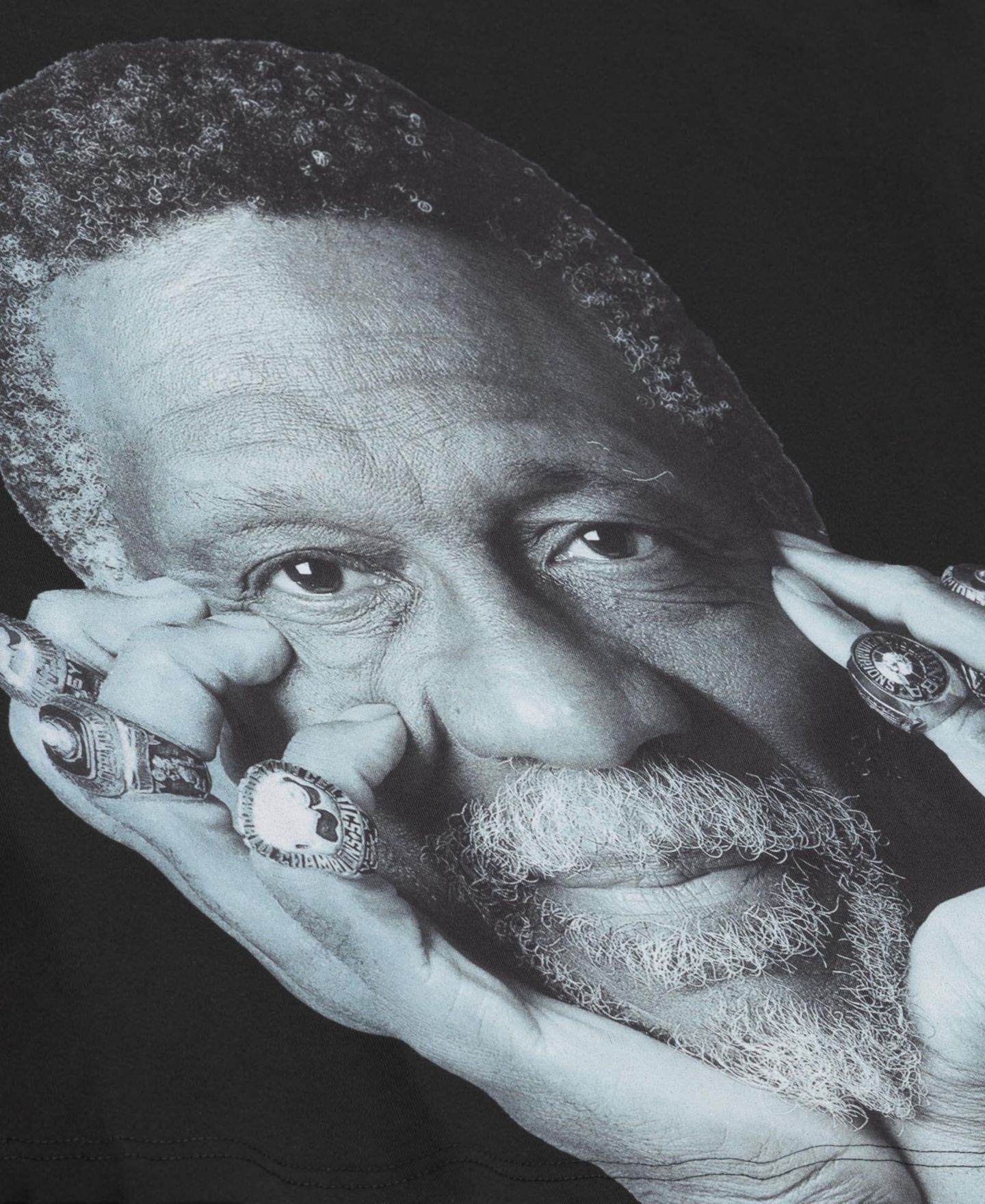 Мужская футболка Mitchell & Ness Bill Russell Black Boston Celtics Hardwood Classics Player — фото 5