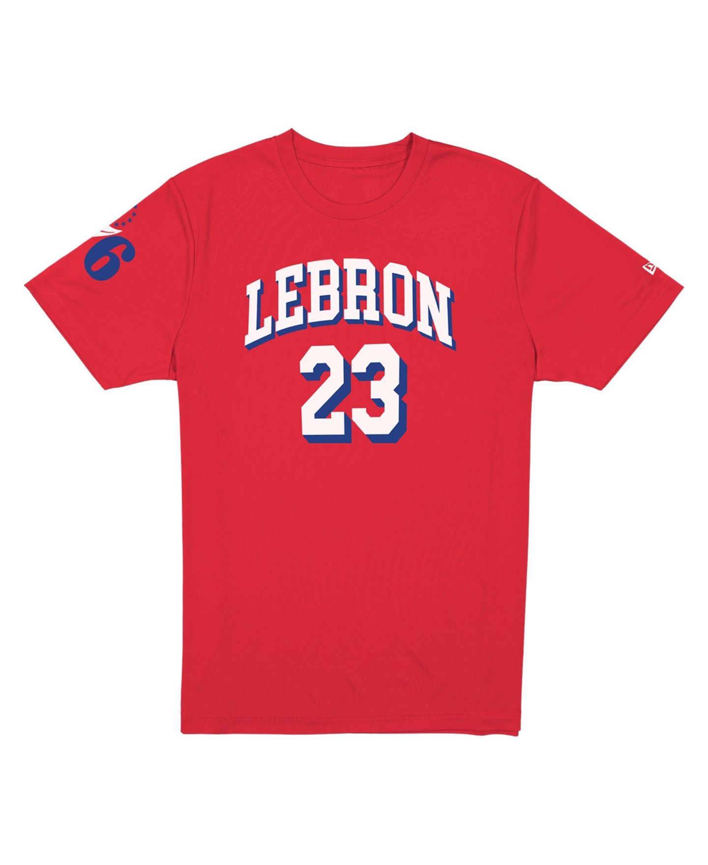 Мужская футболка New Era LeBron James Red Philadelphia 76ers — фото 2