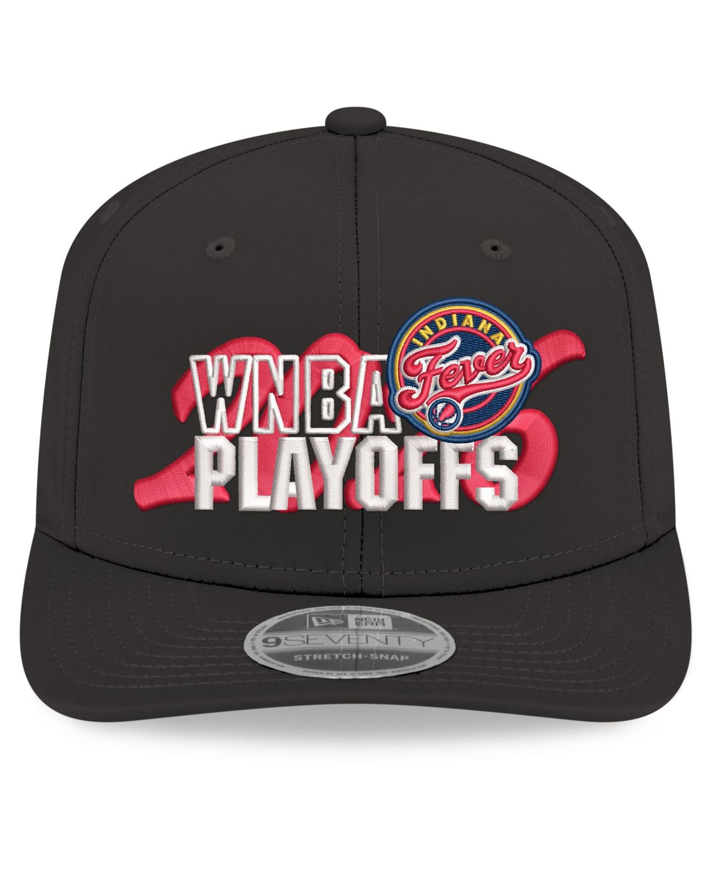 Мужская кепка New Era Black Indiana Fever 2026 WNBA Playoffs 9SEVENTY Adjustable Hat — фото 4
