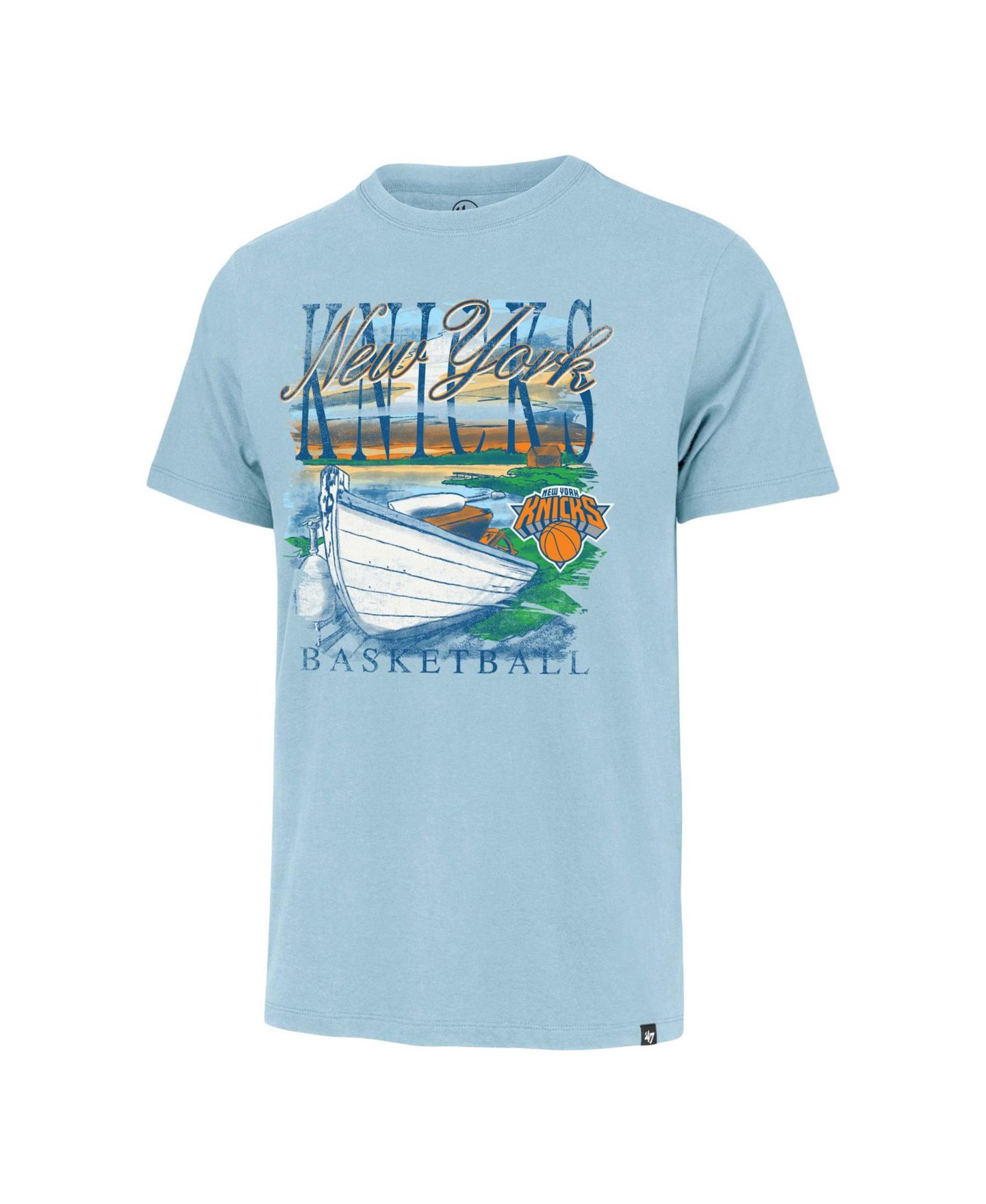 Мужская футболка '47 Brand Light Blue New York Knicks Coastal Franklin — фото 2
