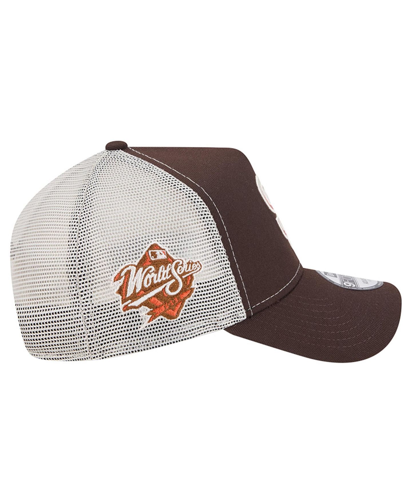 Мужская кепка New Era Brown San Diego Padres Pumpkin Spice 9FORTY A-Frame Adjustable Trucker Hat — фото 5