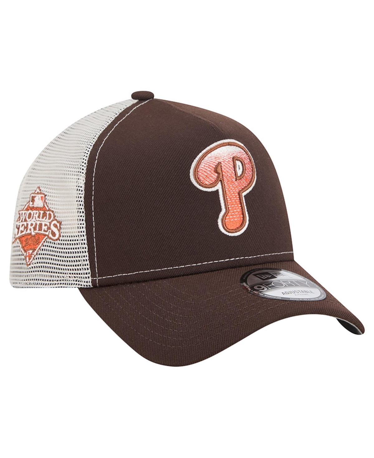 New Era Men's Brown Philadelphia Phillies Pumpkin Spice 9FORTY A-Frame Adjustable Trucker Hat