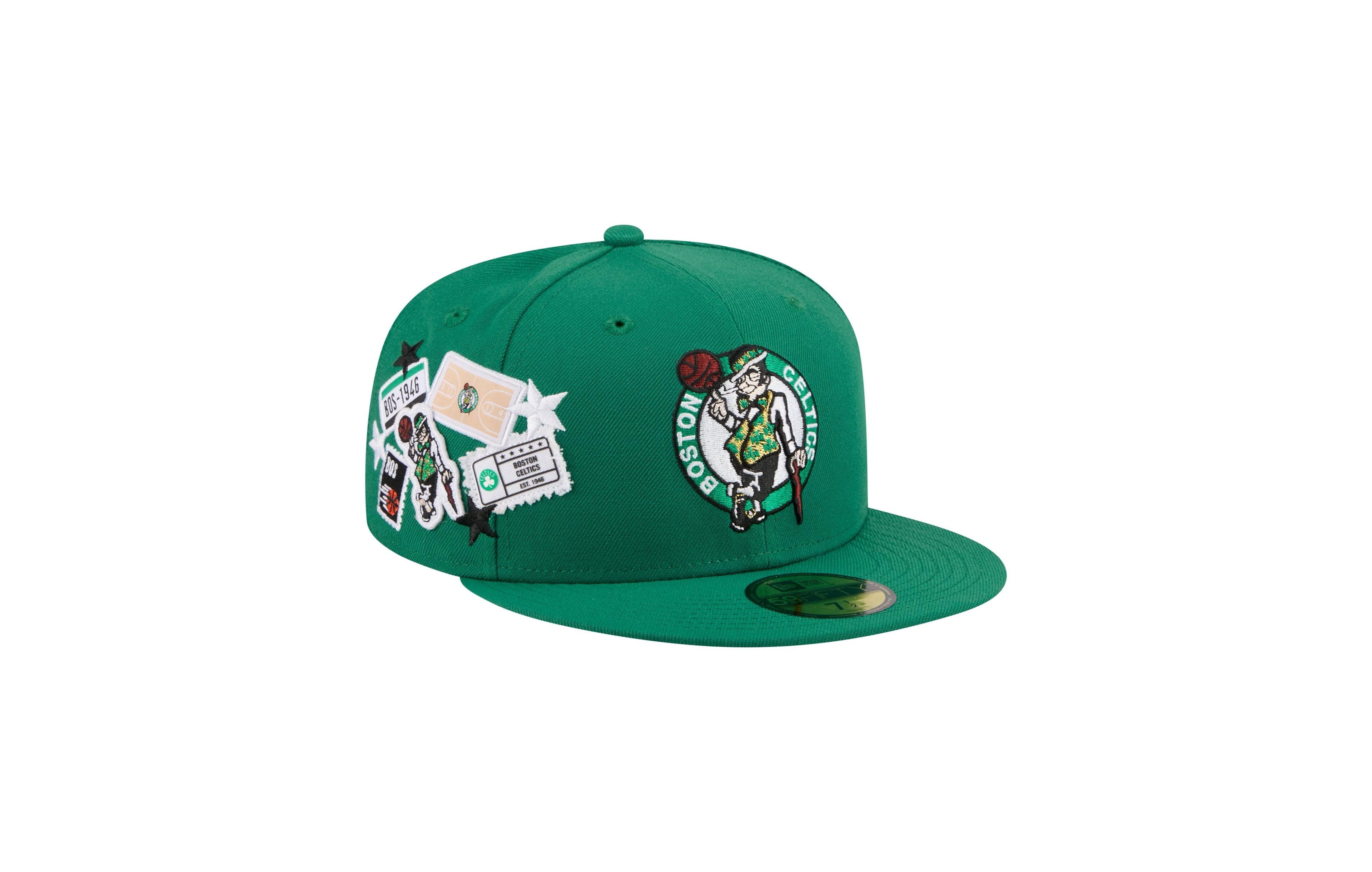 New Era Men's Kelly Green Boston Celtics Team Collage 59FIFTY Fitted Hat