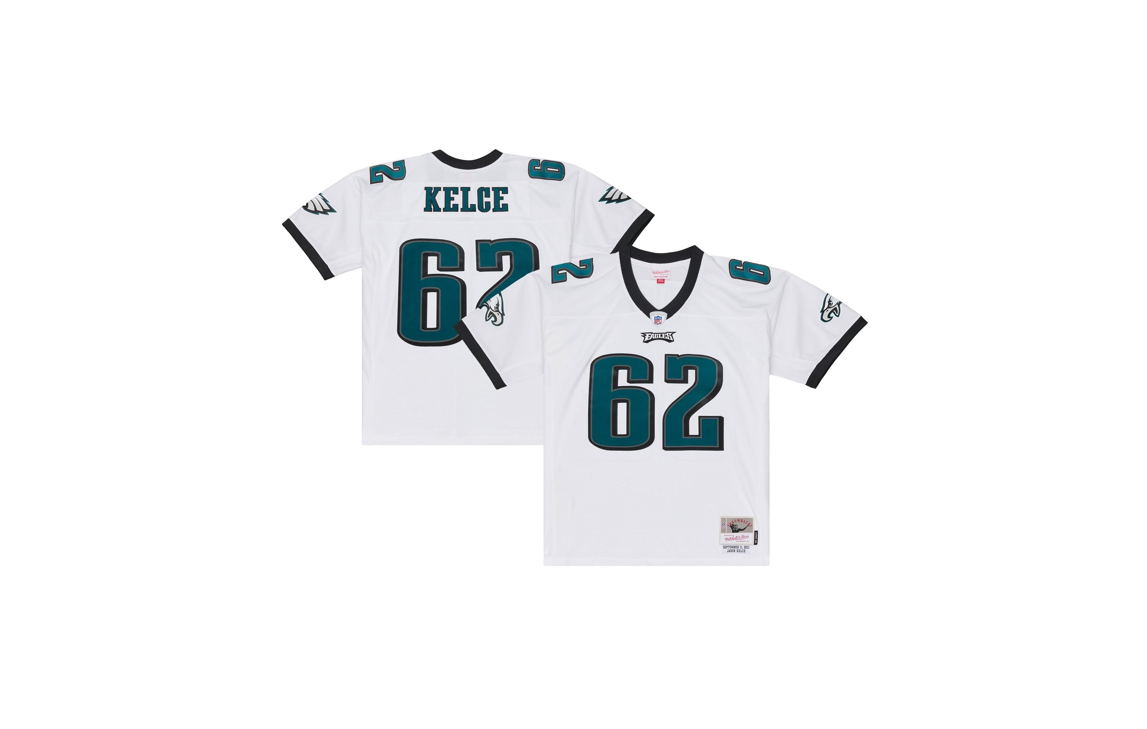 Mitchell & Ness Men's Jason Kelce White Philadelphia Eagles 2011 Legacy Replica Player Jersey