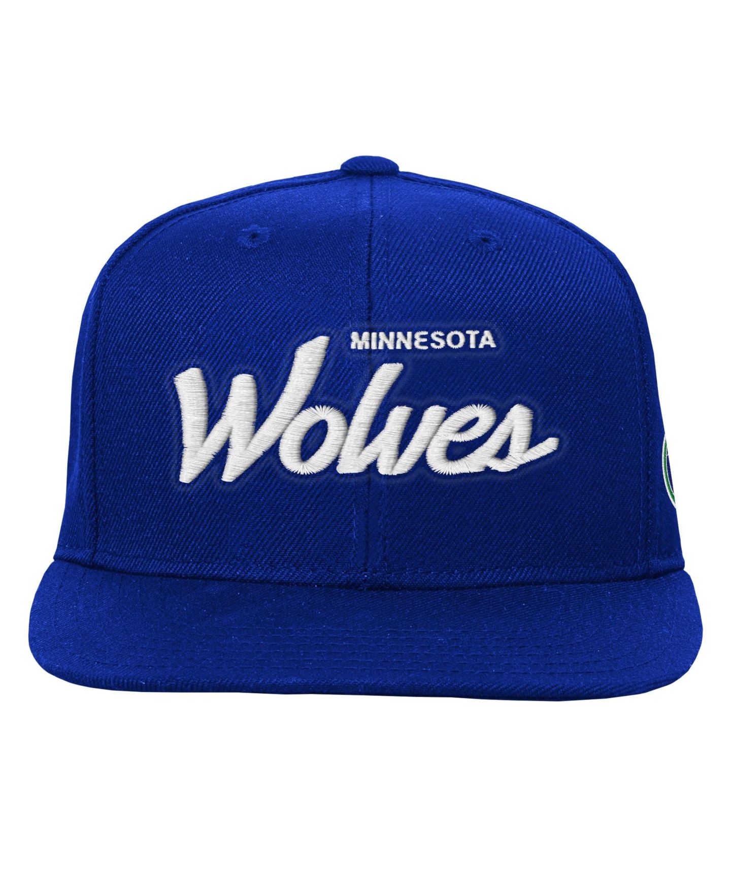 Детская кепка Mitchell & Ness Royal Minnesota Timberwolves Head Coach Flat Brim Snapback Hat — фото 3