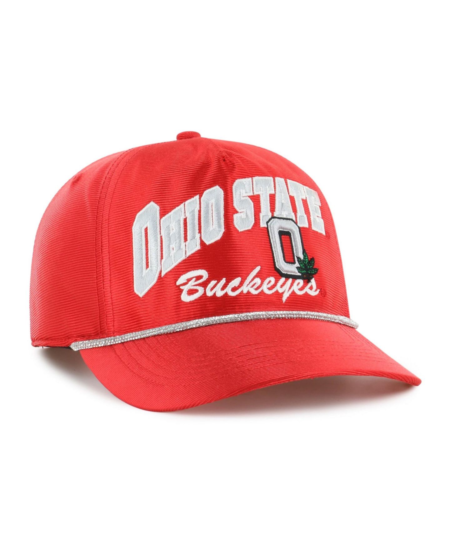 Женская кепка '47 Brand Red Ohio State Buckeyes Glitter Hitch Adjustable Hat — фото 2
