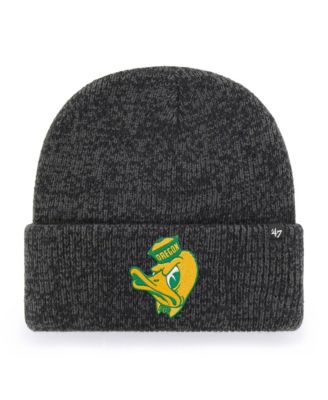 Men's and Women's Black Oregon Ducks Brain Freeze Cuff Knit Hat