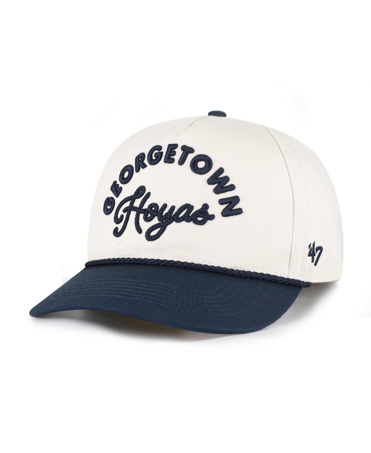 '47 Brand Women's Cream/Navy Georgetown Hoyas Rope Script Hitch Adjustable Hat