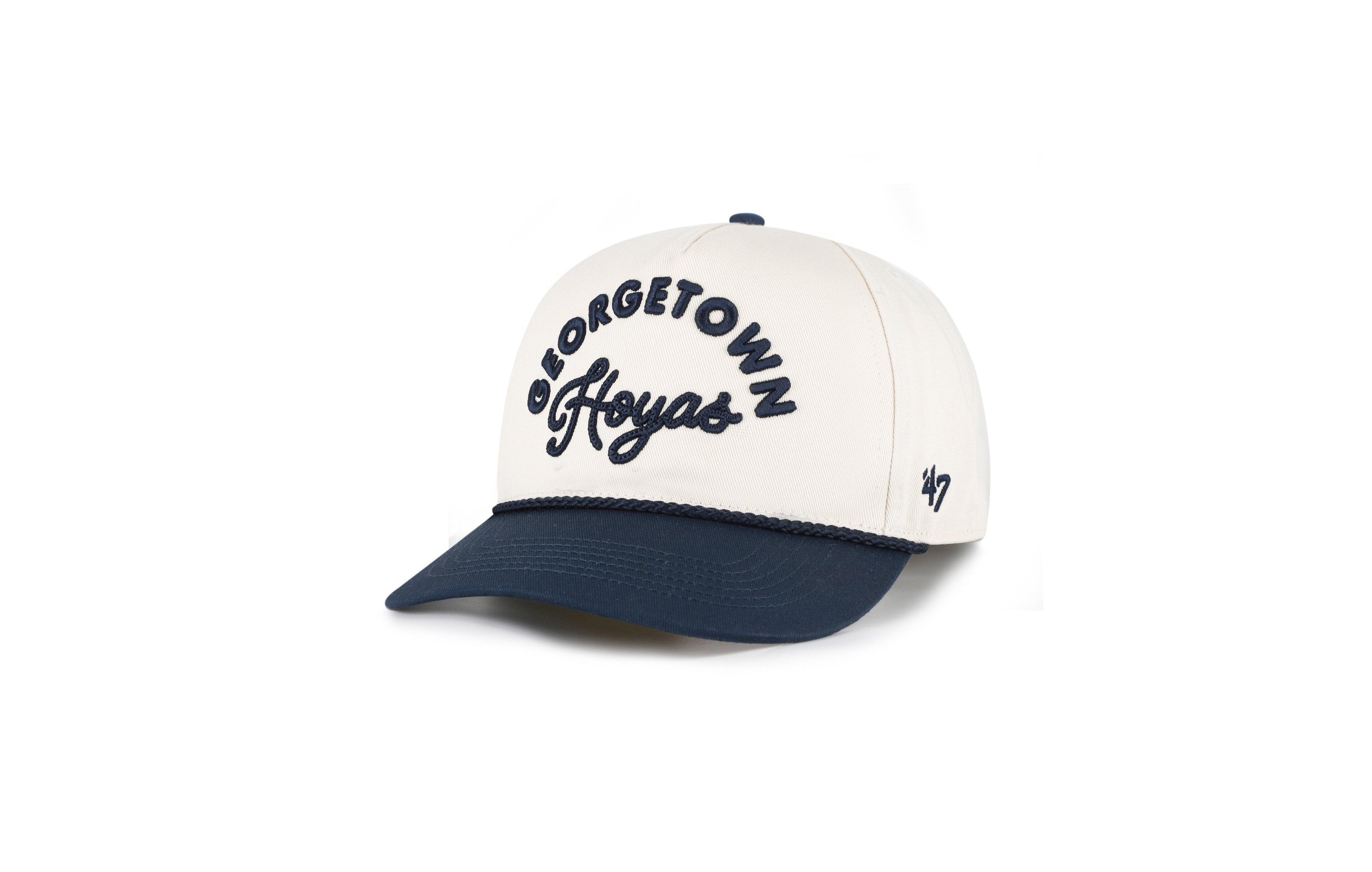 '47 Brand Women's Cream/Navy Georgetown Hoyas Rope Script Hitch Adjustable Hat