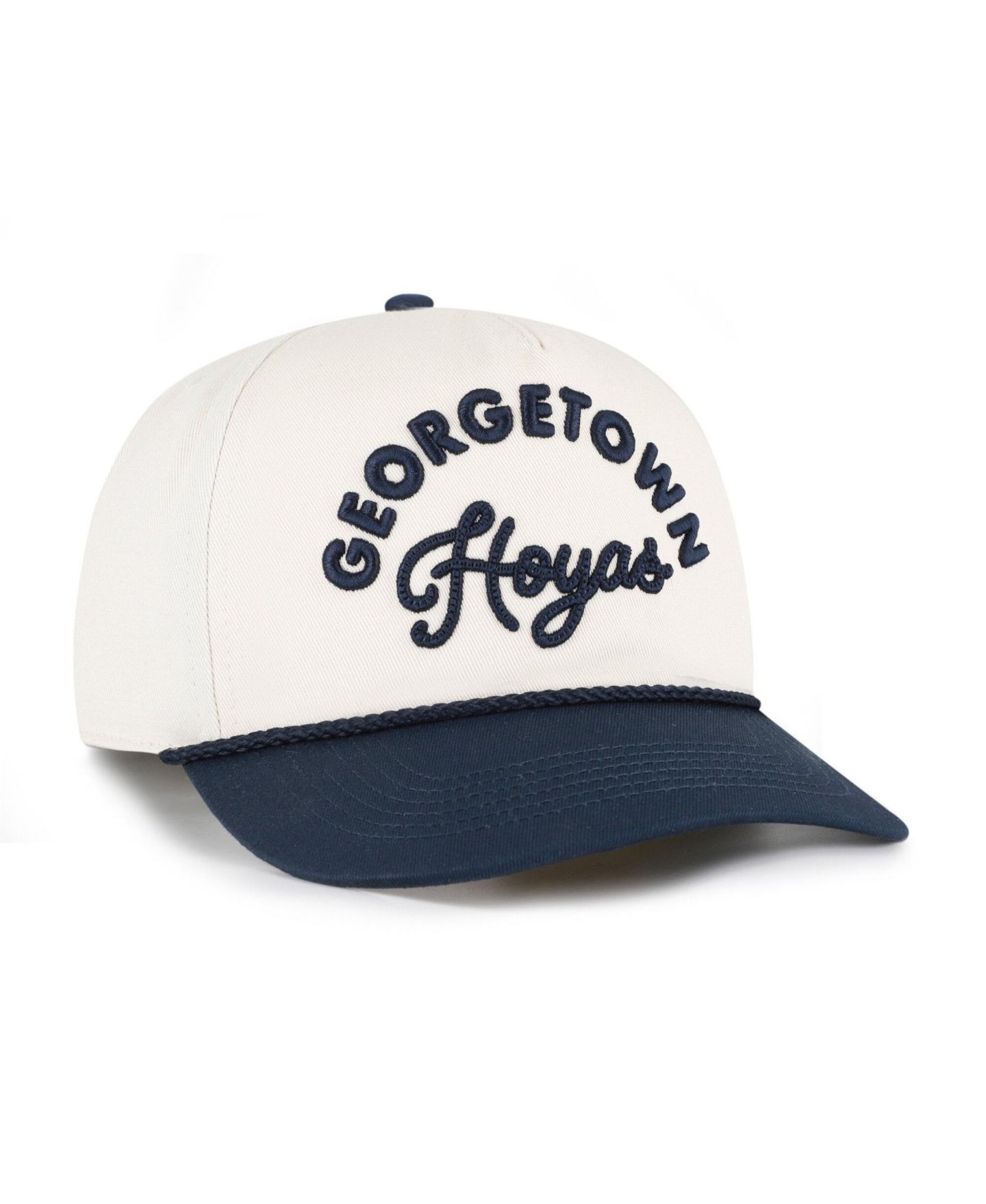 Женская кепка '47 Brand Cream/Navy Georgetown Hoyas Rope Script Hitch Adjustable Hat — фото 3