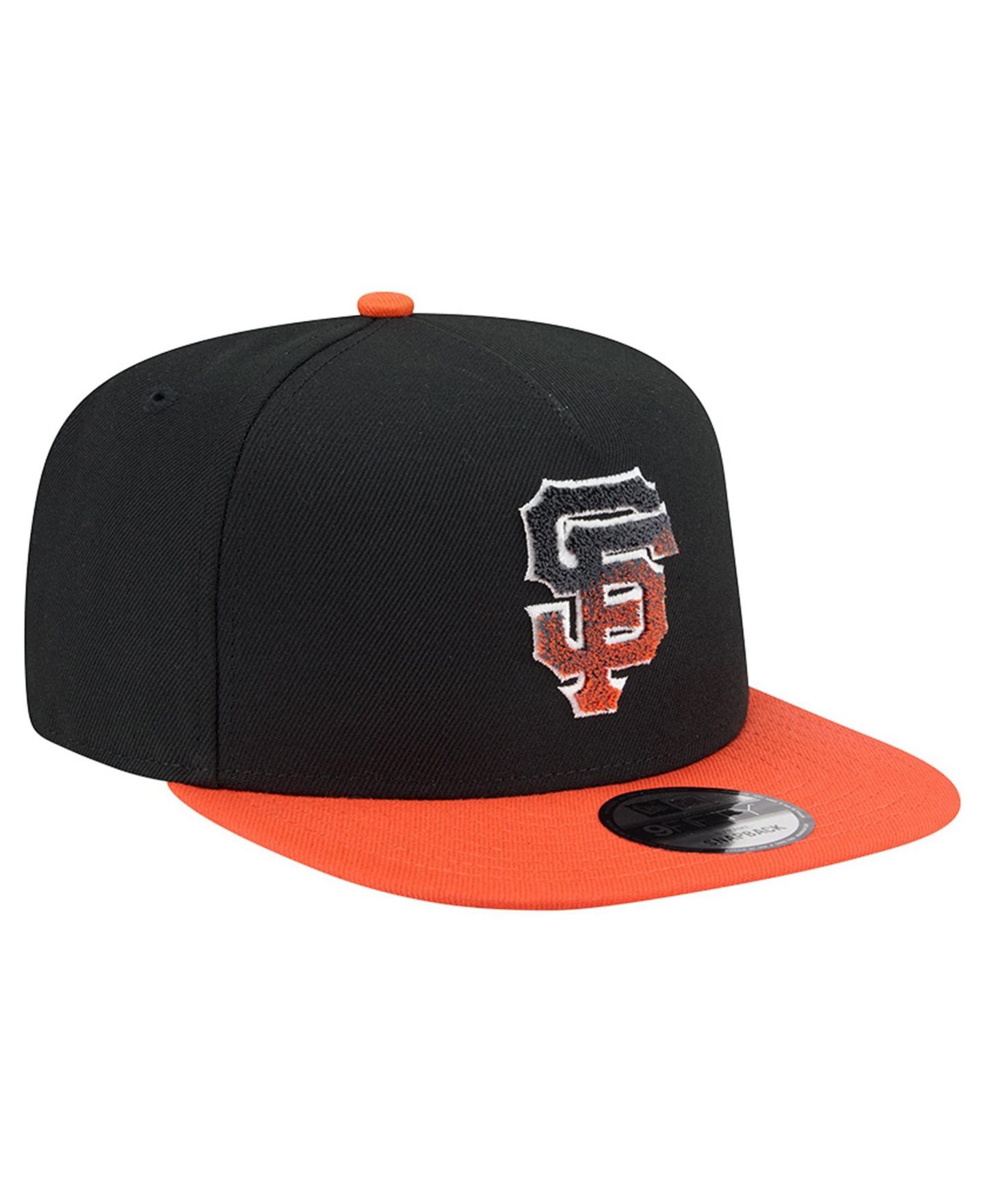 Мужская кепка New Era Black/Orange San Francisco Giants Chenille Gradient A-Frame 9FIFTY Snapback Hat — фото 3