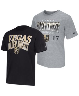 Men's Black/Heather Gray Vegas Golden Knights Two-Pack T-Shirt Set