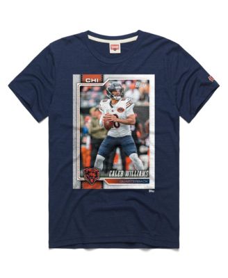 Men's and Women's Caleb Williams Navy Chicago Bears NFL Topps Trading Card Tri-Blend T-Shirt