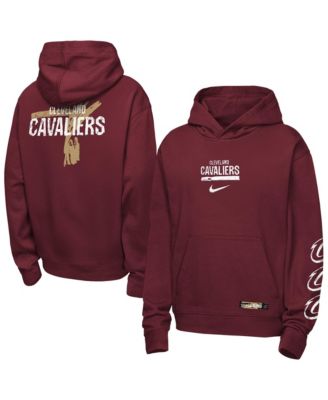 Big Boys' and Girls' Wine Cleveland Cavaliers Courtside Club Premiere Hoodie
