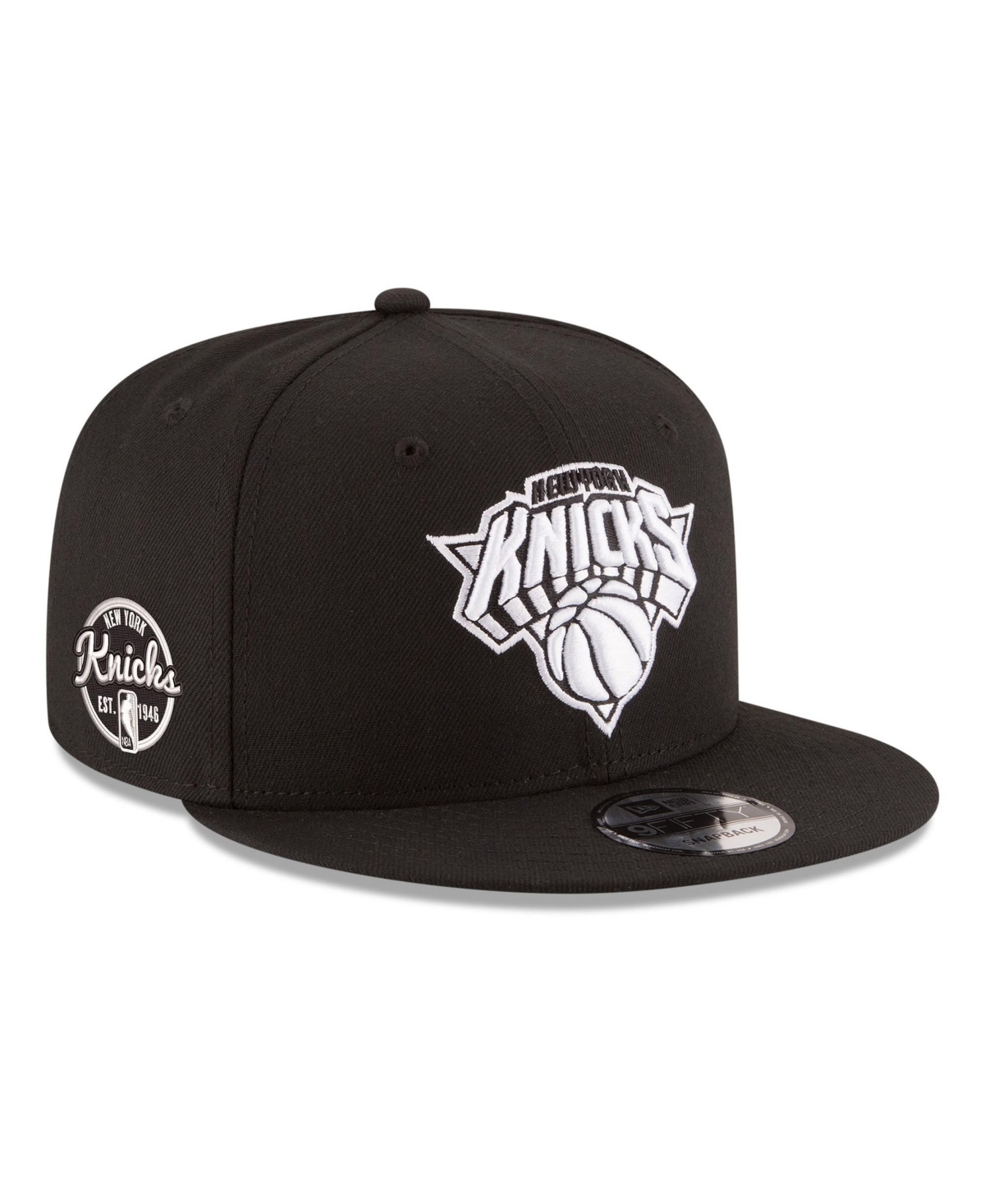 New Era Big Boys' and Girls' Black New York Knicks 9FIFTY Snapback Hat - Black