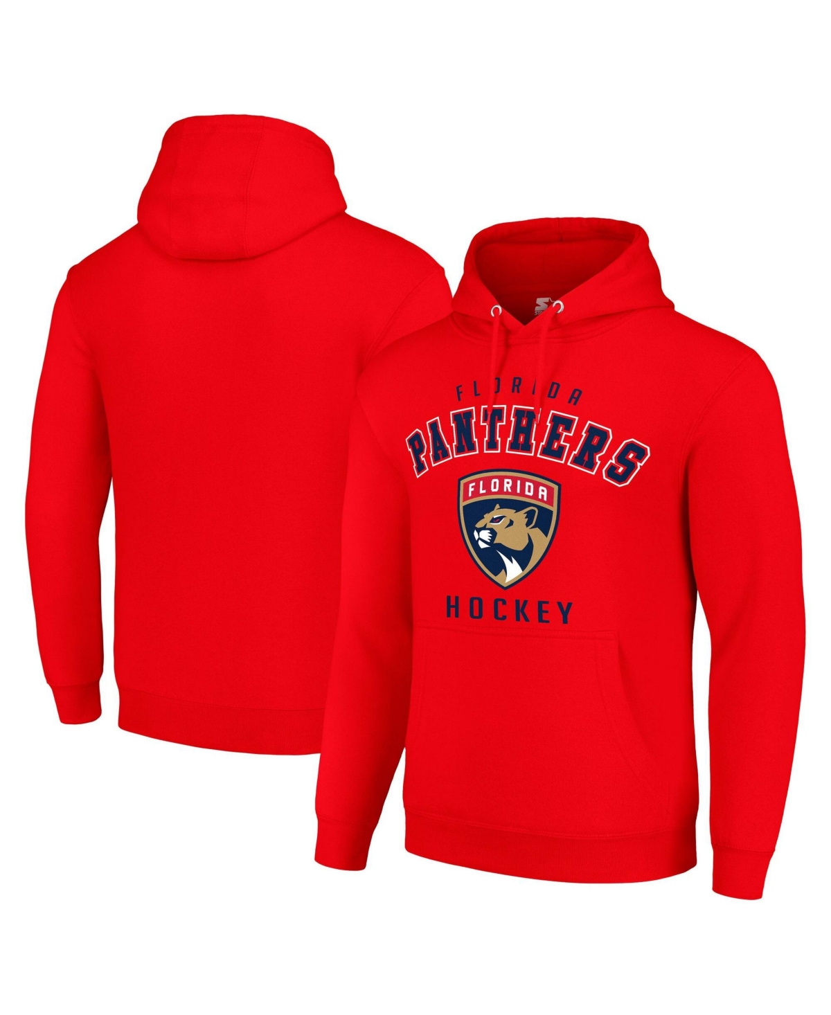 Starter Men's Red Florida Panthers Logo Pullover Hoodie