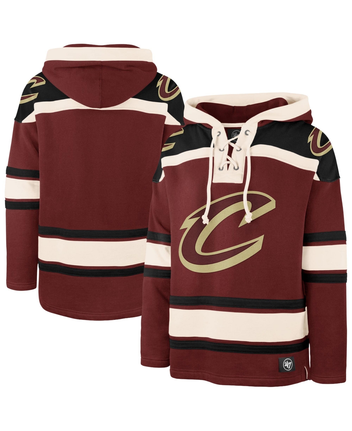 '47 Brand Men's Wine Cleveland Cavaliers Superior Lacer Hoodie - Wine