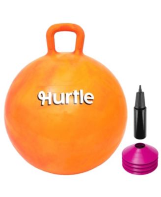 20" Marble Hopper Ball for Kids Ages 3-12 with Handle, Air Pump and Cones