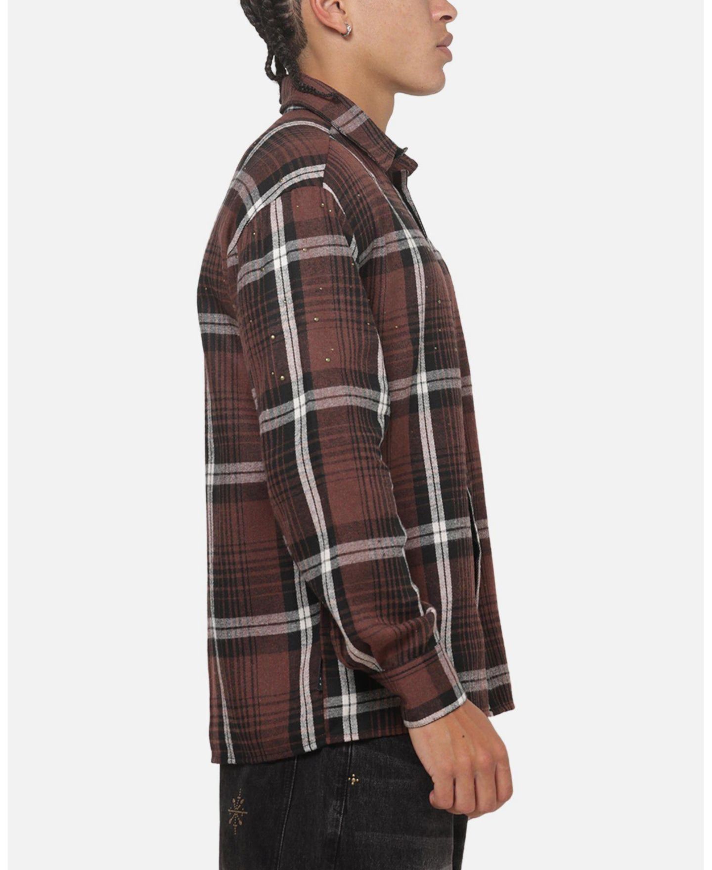 Мужская рубашка SAINT MORTA Medici Plaid Point Collar Long Sleeve — фото 6