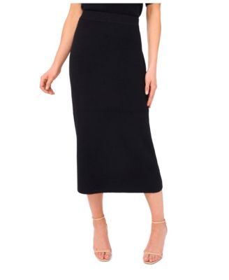 Women's High-Waisted Pull-On Midi Skirt
