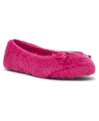 Women's Snuggle Ballet Faux Fur Bow Flats