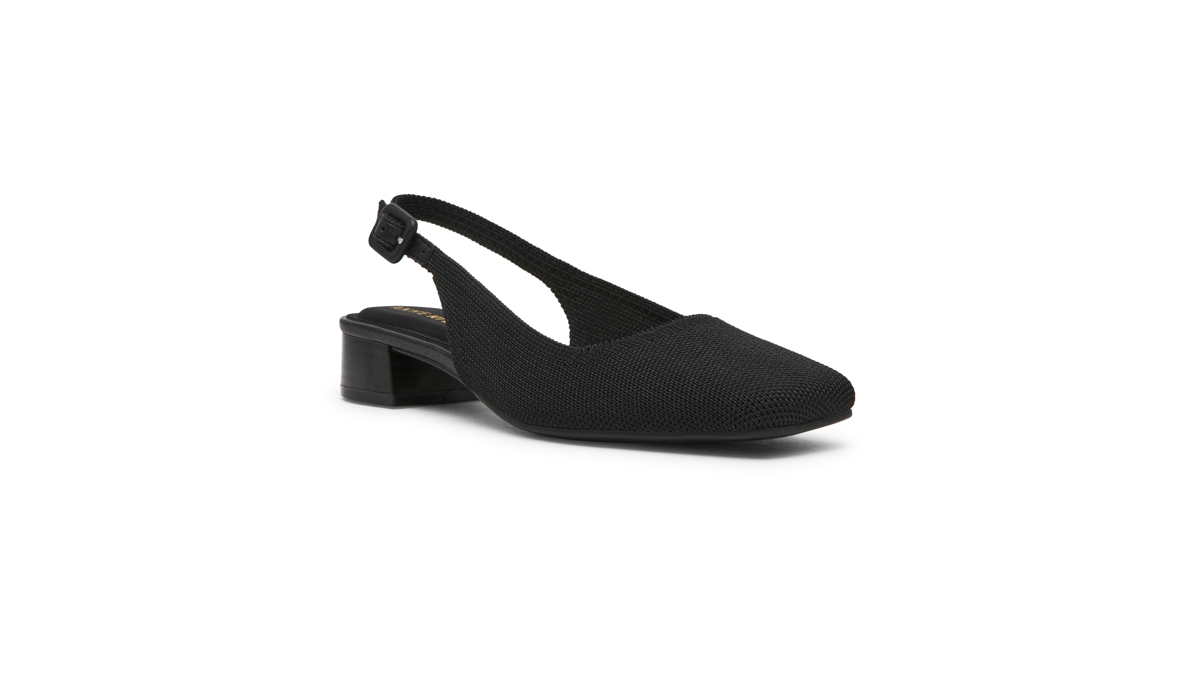 Anne Klein Women's Reel Square Toe Slingback Knit Pumps