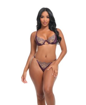 Women's Loretta Sheer Embroidered Bra Set