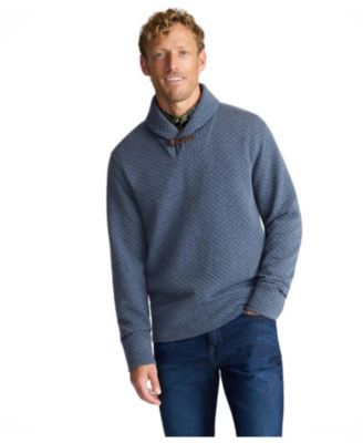 Men's Filipre Shawl-Collar Quilted Stretch Cotton-Blend Sweatshirt