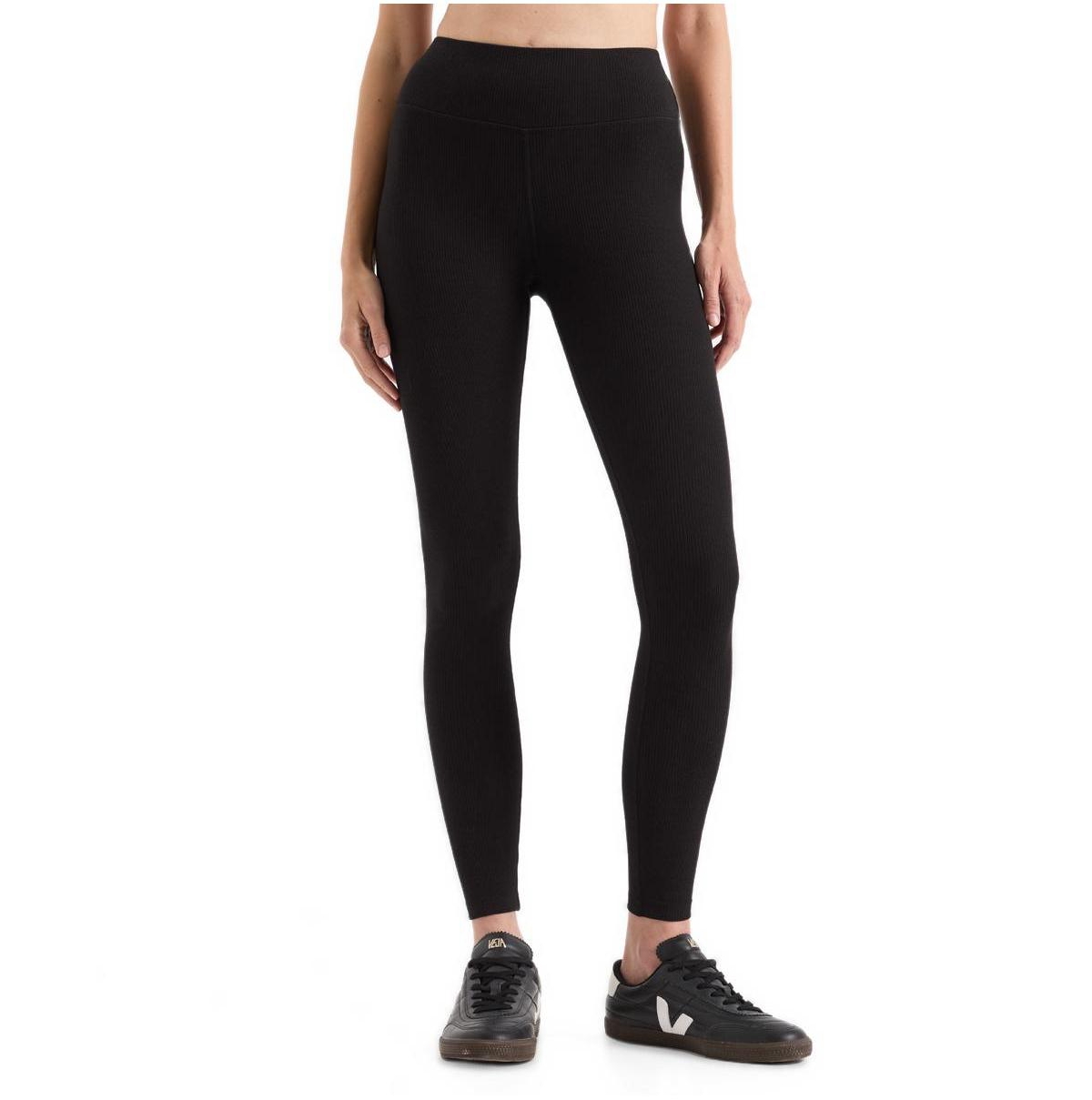 Pact Women's On The Go-To Rib Organic Cotton Ribbed Leggings - Black