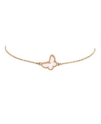 Sweet Alhambra Butterfly Adjustable High-Polish Bracelet in 18K Yellow Gold