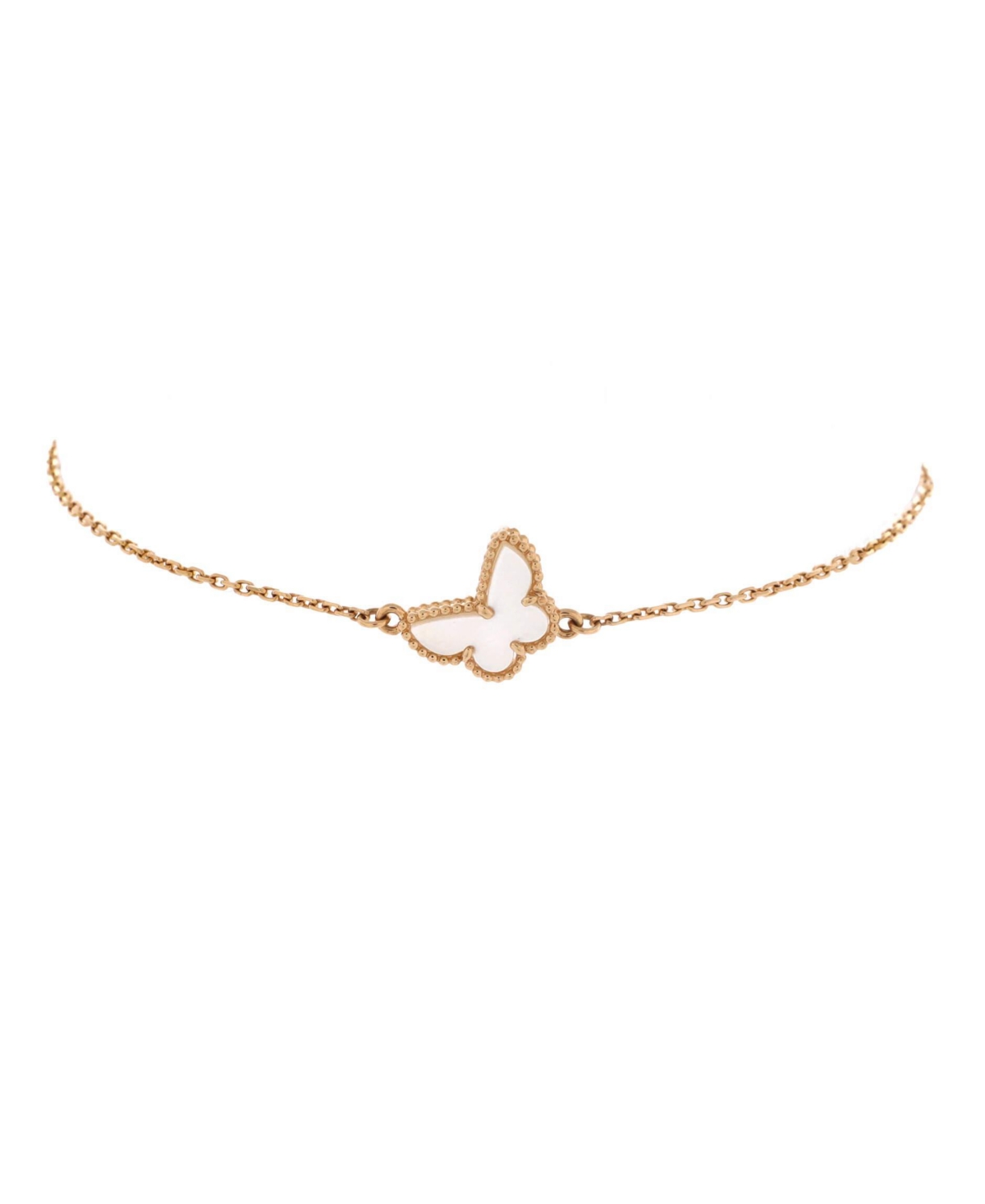 Pre-Owned Van Cleef & Arpels Sweet Alhambra Butterfly Adjustable High-Polish Bracelet in 18K Yellow Gold - 18k yellow gold