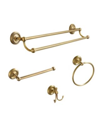 4 Pack Antique Bathroom Hardware Accessories Set Towel Holder Bar Wall Mounted