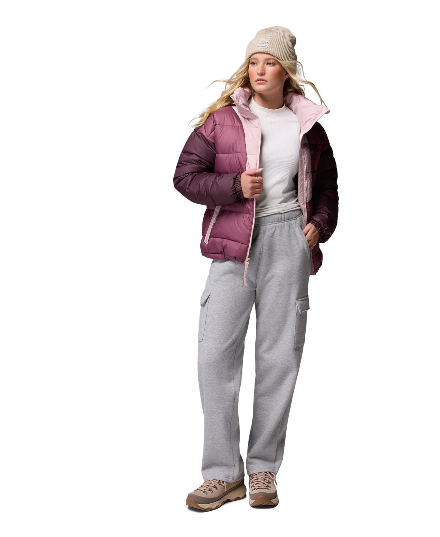 Женская куртка Columbia Pike Lake Puffer, цвет: Состаренный розовато-лиловый — фото 2