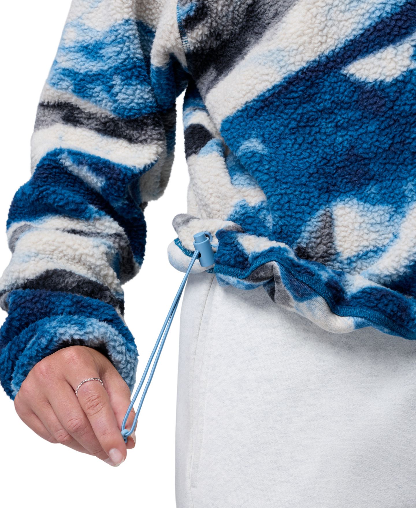 Женский топ Columbia Helvetia™ II Printed Cropped Half-Snap Fleece, цвет: Чёрный — фото 28