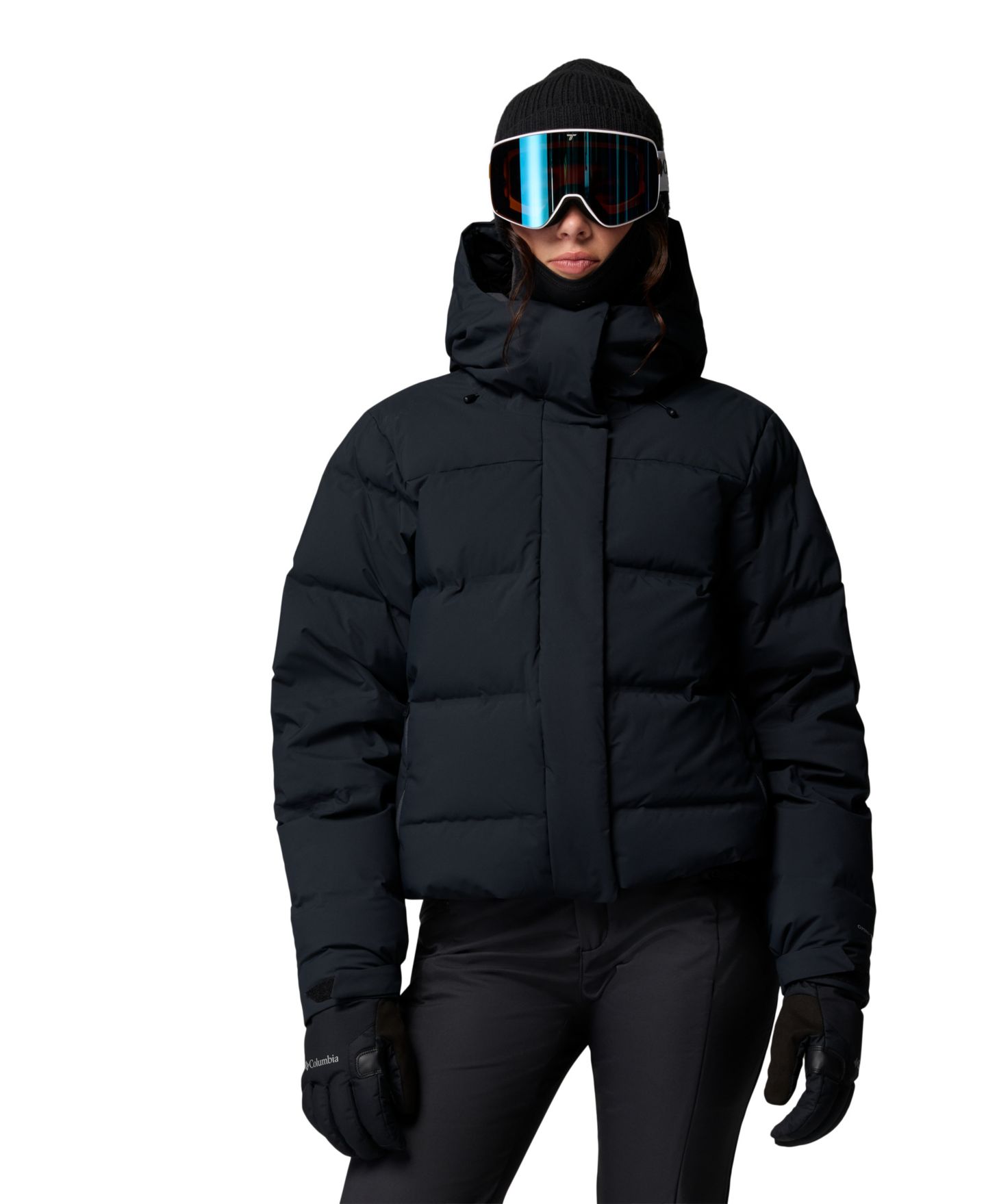 Женская куртка Columbia Roffe Ridge Hooded Down Puffer, цвет: Чёрный — фото 1